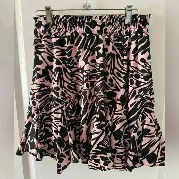 ASOS River Island Ruffle Mini Skirt ~ Pink & Black ~ 6 ~ NWT! - Picture 1 of 8